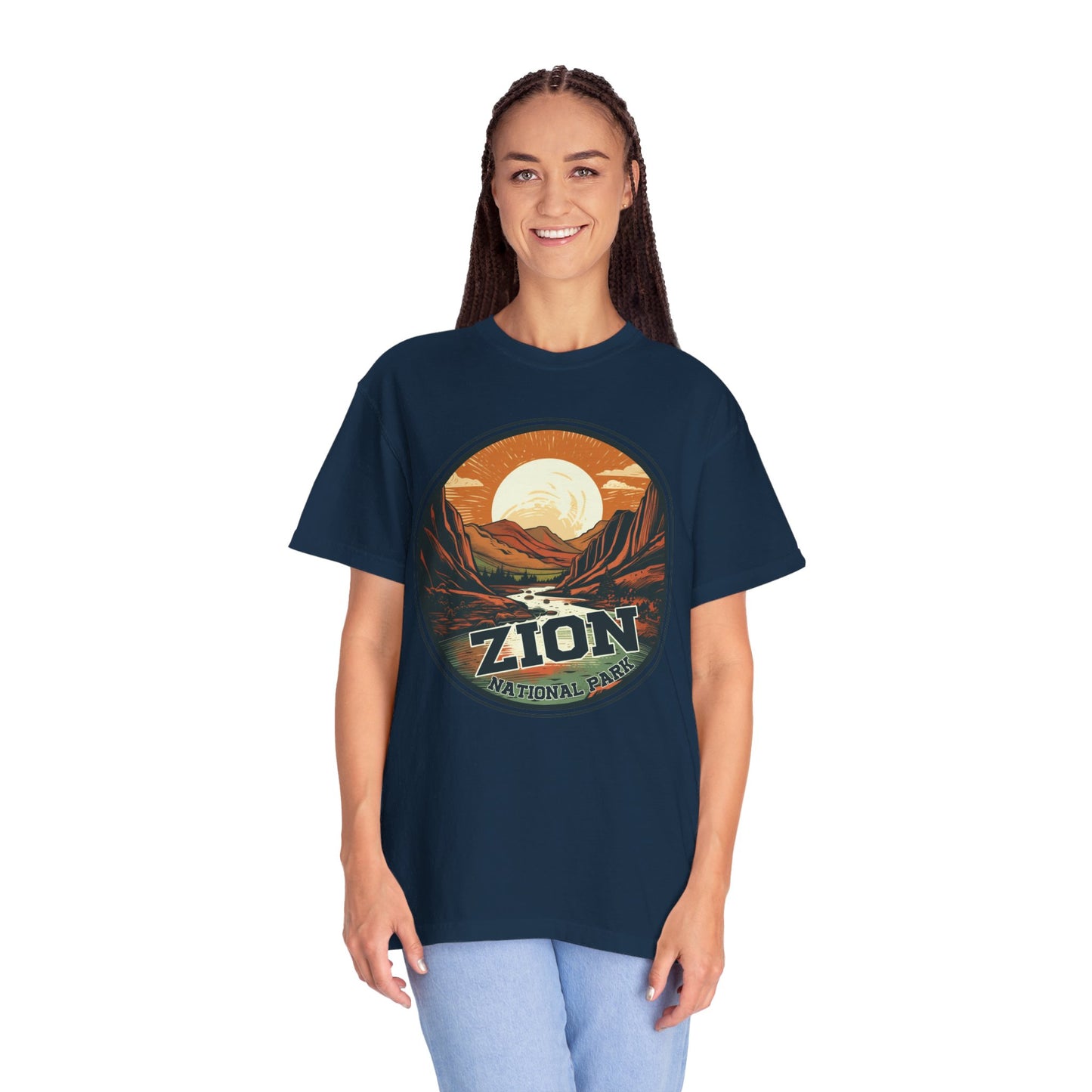 Zion National Park Graphic, Comfort Colors Soft Relaxed Fit Unisex Garment-Dyed T-shirt