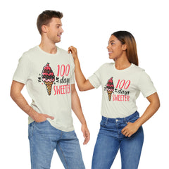 100 Days of School Unisex Tee | Elementary School, Ice Cream, Teacher Apparel