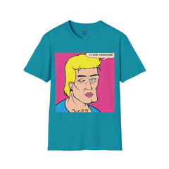 I LOOK HANDSOME Blonde Pop Art Guy Unisex Softstyle T Shirt