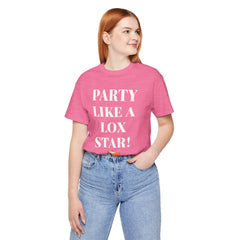 Funny Jewish Humor Party Like A Lox Star Graphic Tee