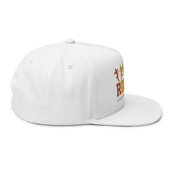 Rugby Players Embroidered Flat Bill Cap — Multicolor Team Sports Hat