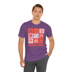 Beachy Soul Unisex Jersey Tee - Perfect Summer Vibes, Casual Wear, Gift for Beach Lovers, Vacation Outfit, Relaxed Style