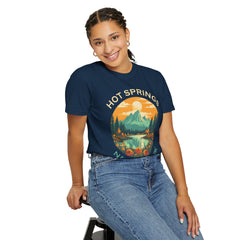 Hot Springs National Park Graphic, Comfort Colors Soft Relaxed Fit Unisex Garment-Dyed T-shirt