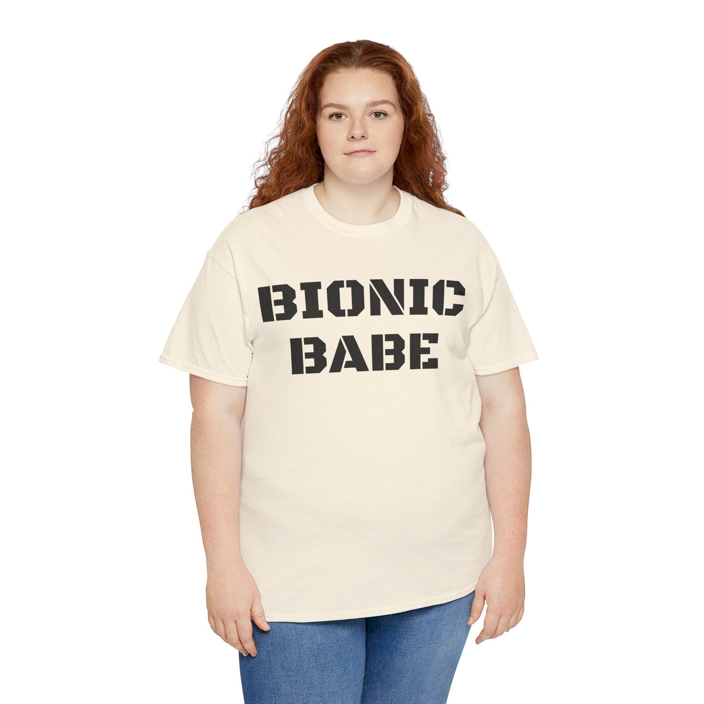 BIONIC BABE Amputee Humor   - Unisex Heavy Cotton Tee