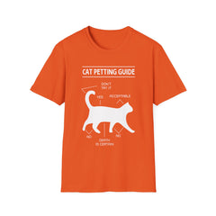 Cat Petting Guide Quote, Unisex Softstyle Graphic T-Shirt