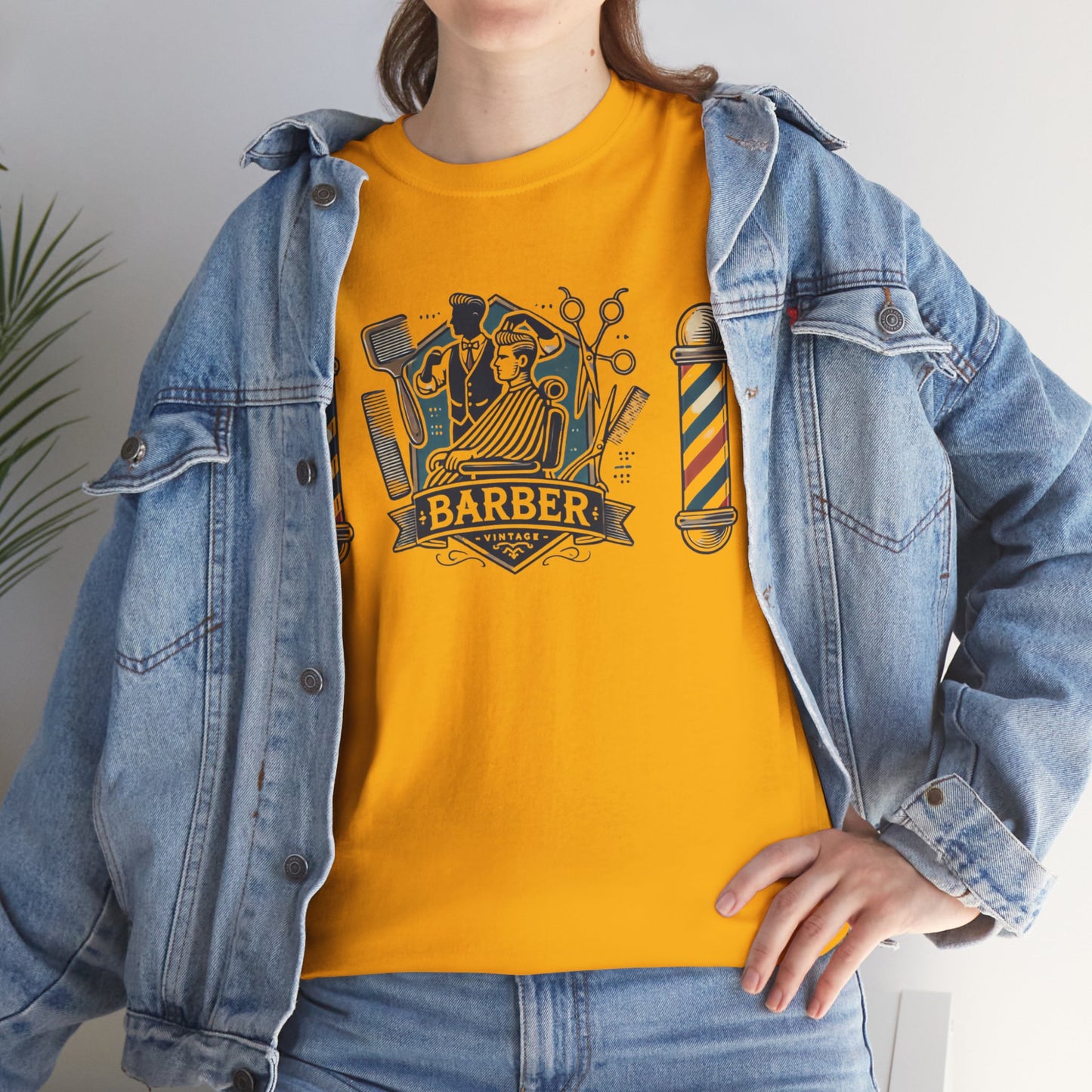 Vintage Barber - Graphic Unisex Heavy Cotton Tee