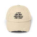 Funny Amputee distressed cap, I Put My Prosthetic On For This?, Limb Awareness cap, gift for amputee, recovery encouragement gift