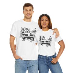 Abstract Retro Racing Car Unisex Heavy Cotton Tee | Perfect for Car Enthusiasts, Father's Day Gift, Casual Wear, Vintage Style, Unique Graphic Shirt