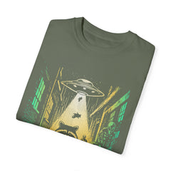 Raccoon UFO Funny Comfort Colors Graphic T-Shirt