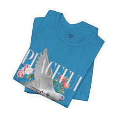 Peaceful Flowers With Dove Unisex Tee