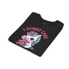 I Donut Care Unicorn Youth Short Sleeve Tee - Fun & Whimsical T-Shirt for Kids