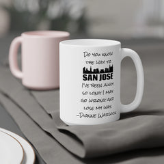 Dionne Warwick mug, San Jose mug, retro music gift, vintage song mug, pop culture mug, singer fan gift, Dionne Warwick fan, classic song