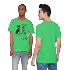 Personalized Dog Dad T‑Shirt — "Treats. Walks. Toys. Naps." Father's Day Gift