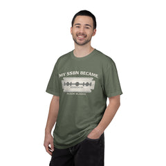 My SSBN Became Razor Blades Graphic Vintage Submarine Veteran Tee