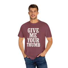 Two And A Half Men Inspired Graphic T-Shirt - Give Me Your Thumb Vintage Tee