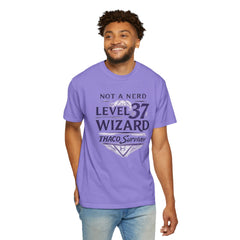 Level 37 Wizard T-Shirt — "Not a Nerd" THAC0 Survivor D&D Gamer Tee