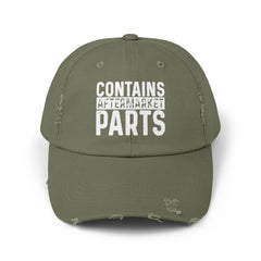 Amputee humor cap, distressed unisex cap, aftermarket parts hat, amputee awareness gift, funny amputee gift, recovery encouragement gift