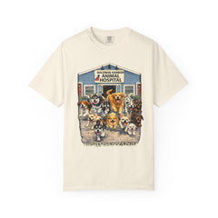 Front Graphic "Who Let the Dogs Out?" Baldwin Harbor Animal Hospital Cute Vet Clinic T Shirt
