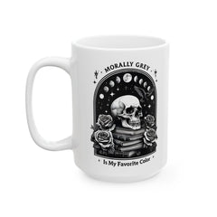 Celestial Skull and Rose Rose Ceramic Mug - Perfect for Coffee Lovers & Gift Giving