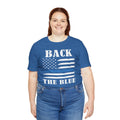 BACK THE BLUE Flag, Graphic Unisex Short Sleeve Tee