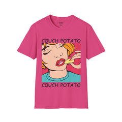 Couch Potato Pop Art Girl Unisex Softstyle T-Shirt