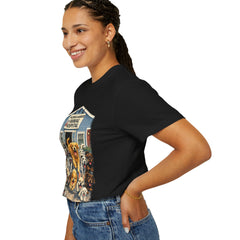 Pitbull Added "Who Let the Dogs Out?" Baldwin Harbor Animal Hospital Cute Vet Clinic T Shirt