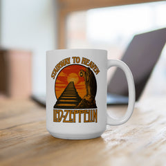 Vintage-Inspired Ceramic Mug for Coffee Lovers, Get The Led Out, Retro Classic Rock Mug