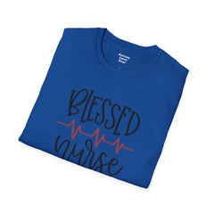 Blessed Nurse - Unisex Softstyle T-Shirt | Nurse Awareness, Medical Wear, Gift For Her, Scrubs Tee, Medical Staff Gift, Registered Nurse, RN
