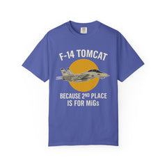 F-14 Tomcat T-Shirt — "Because 2nd Place Is For MiGs" Military Pilot Tee