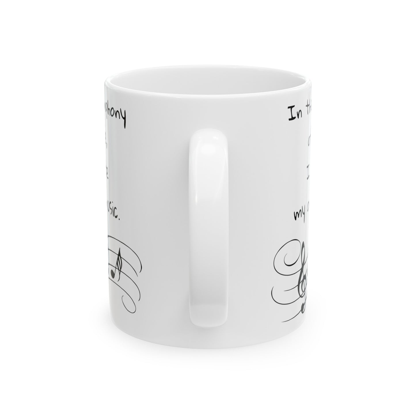 Music quote mug, life symphony mug