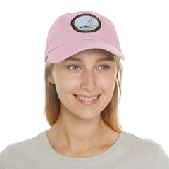 Hempstead Bay Sailing Club Leather Patch Dad Hat — Flying Scot Embroidered Round Patch
