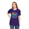 Happy Hanukkah Menorah - Unisex Jersey Short Sleeve Tee