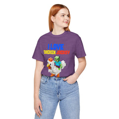 Video Game Movie I Love Chicken Jockey Tee - Unisex Short Sleeve T-Shirt