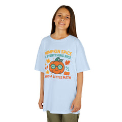 Kids Pumpkin Spice & Math Tee, Perfect for Fall, Halloween Fun, Back to School, Cute Gift for Students, Autumn Fashion