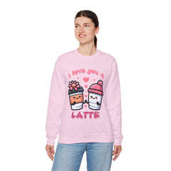 Woman's I Love You A Latte Valentine - Unisex Heavy Blend™ Crewneck Sweatshirt