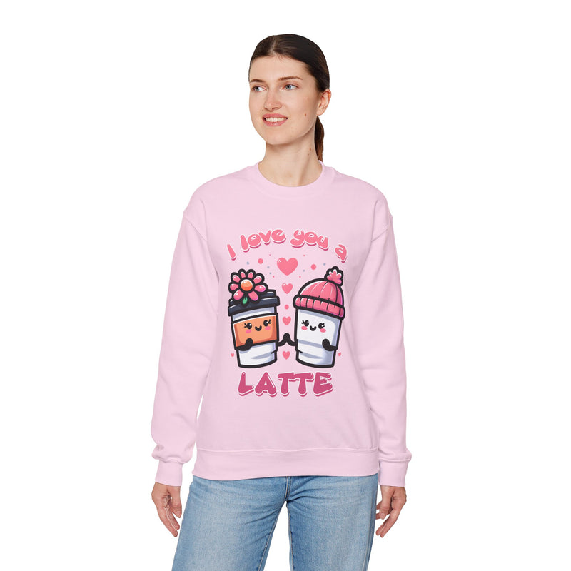 Woman's I Love You A Latte Valentine - Unisex Heavy Blend™ Crewneck Sweatshirt