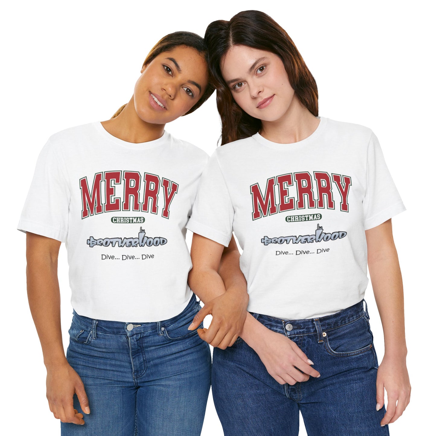 Big MERRY CHRISTMAS Submarine Brotherhood -Unisex Jersey Short Sleeve Tee