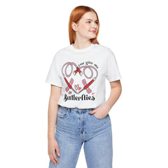 Phlebotomist Heart Butterflies Tee