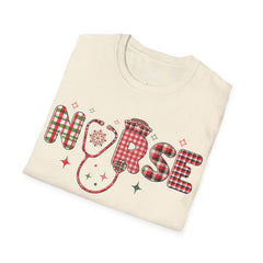 Christmas Nurse - Unisex Softstyle T-Shirt | Nurse Awareness, Medical Wear, Gift For Her, Scrubs T, Medical Staff Gift, Registered Nurse, RN