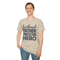 Husband Father Protector Hero Unisex Softstyle T-Shirt