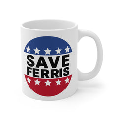SAVE FERRIS Mug,Ferris Beuller,Movie Quote,Unique Gift,Gift for him,Gift for Her,80s Movie,80s movie memorabilia,retro film mug,Chicago gift
