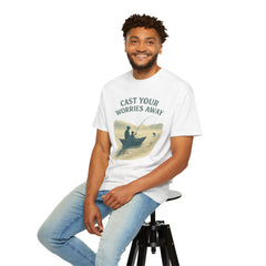 Fishing Vibe Unisex Garment-Dyed T-Shirt, Casual Wear, Outdoor Activities, Gift for Fisherman, Relaxation Tee, Summer Style