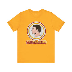 Graphic Tee - Funny Caucasians Satire Head Shot Unisex Jersey Short Sleeve Tee