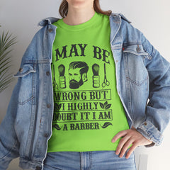 Humorous Barber Tee, Funny Barber Gifts, Unisex Cotton Shirt, Barber Appreciation, Father's Day Gift Tee, Hair Stylist T-Shirt