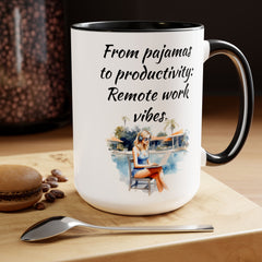 Remote Worker Vibes - 15 oz Mug