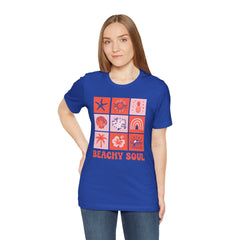 Beachy Soul Unisex Jersey Tee - Perfect Summer Vibes, Casual Wear, Gift for Beach Lovers, Vacation Outfit, Relaxed Style