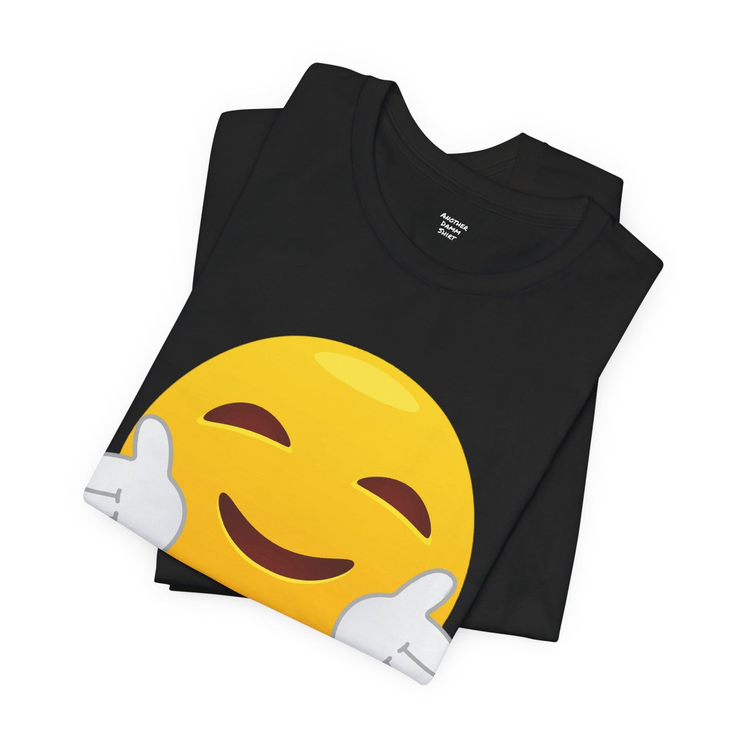 Emoji With White Gloved Hug - Graphic Unisex Jersey Short Sleeve Tee