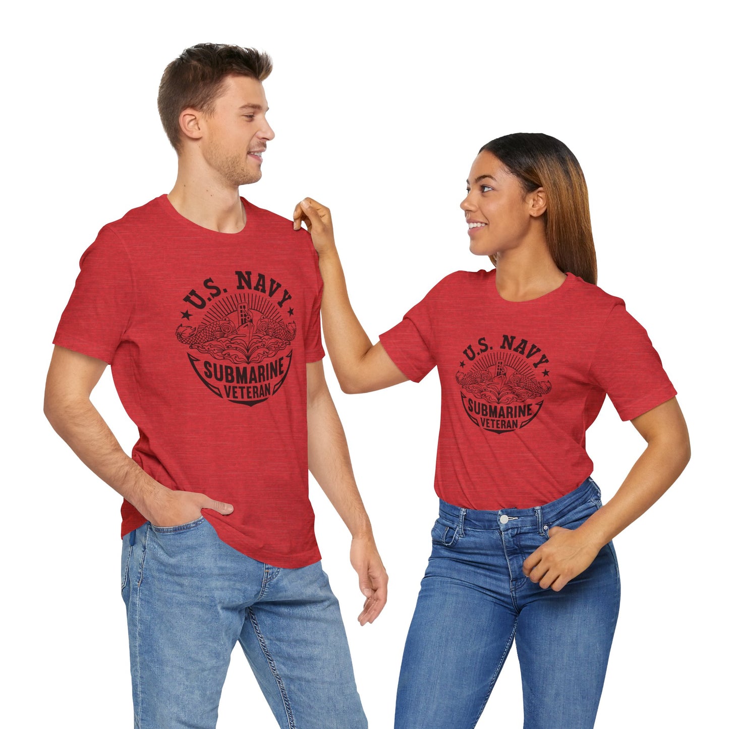 US Navy Submariner Veteran RED Friday, Unisex Jersey Short Sleeve Tee