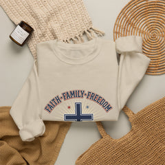Faith • Family • Freedom Sweatshirt | Patriotic Faith-Based July 4th