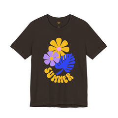 Summer Floral Tee — Retro Flowers & Monstera Design